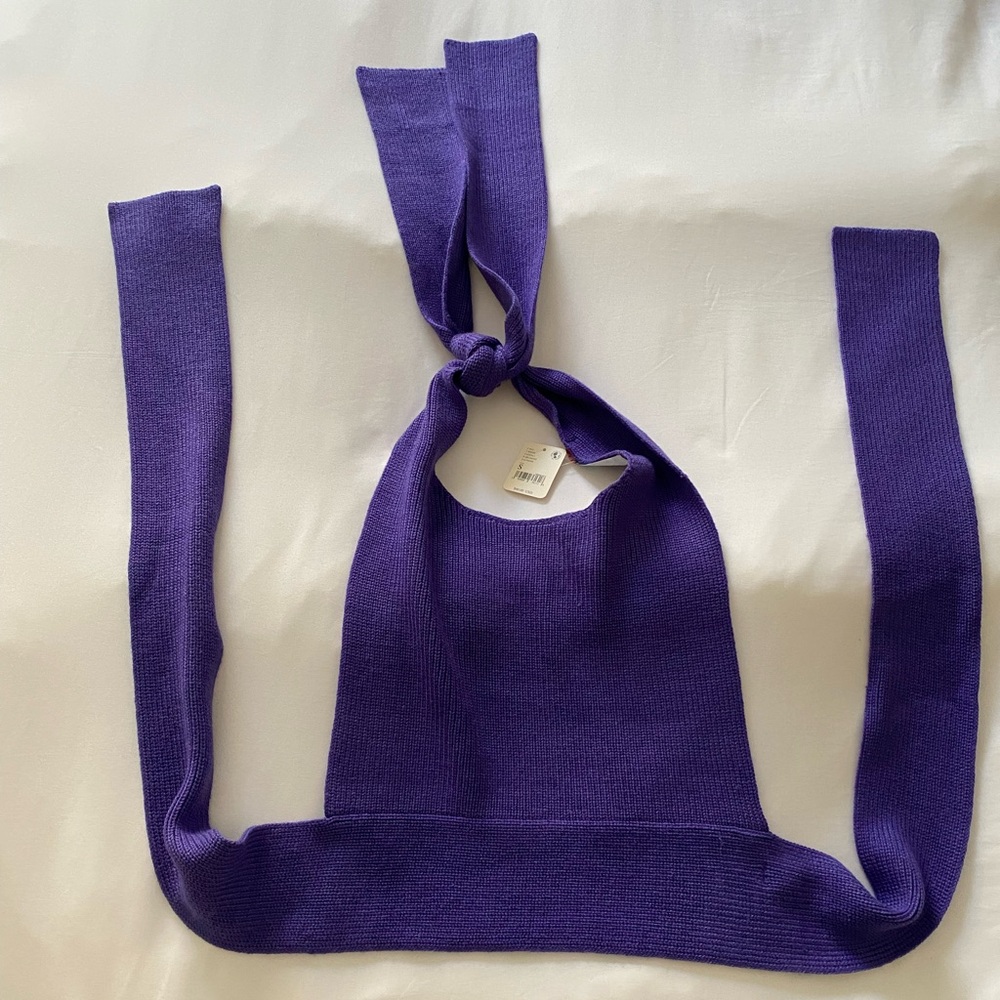 Purple Knit Halter Top